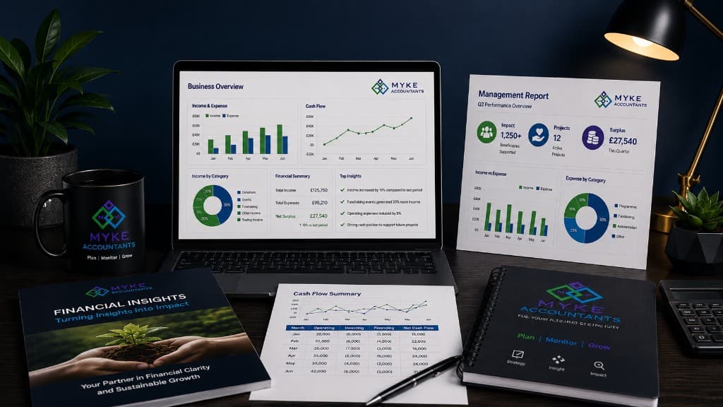 MYKE Accountants financial dashboard